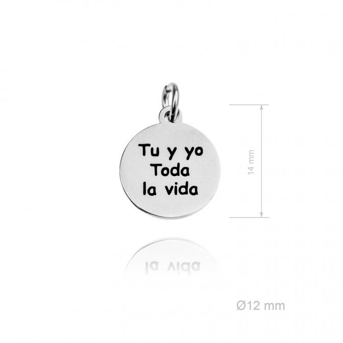 Colgante "Tu y yo toda la vida"