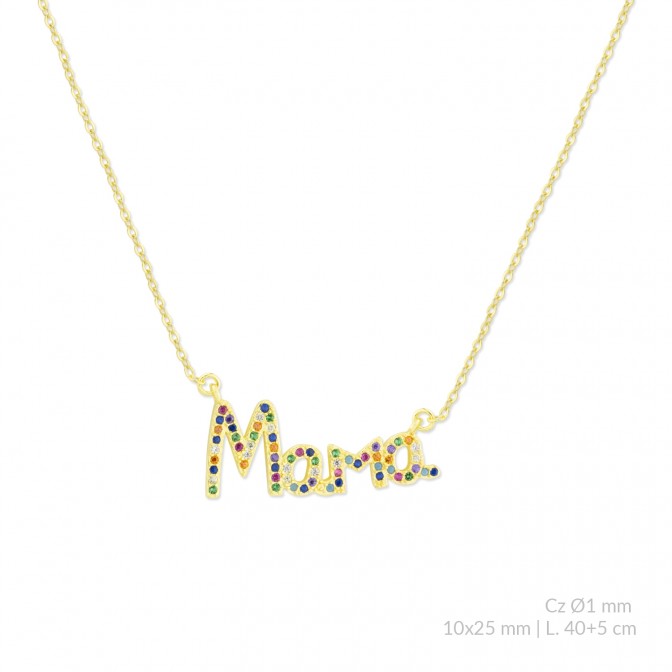 Gargantilla de Plata de Ley con circonitas