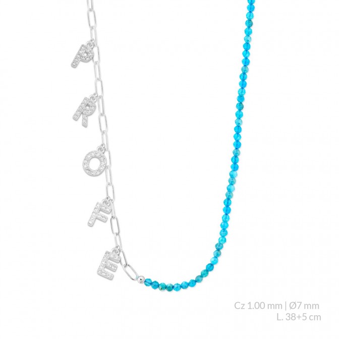 Gargantilla de Plata de Ley y circonitas