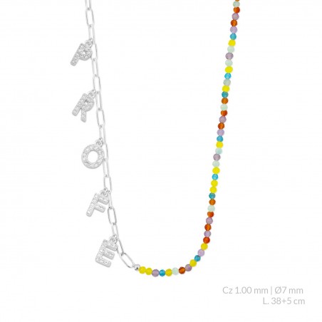 Gargantilla de Plata de Ley y circonitas