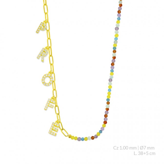 Gargantilla de Plata de Ley y circonitas