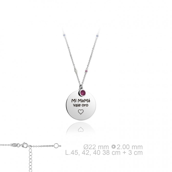 Gargantilla de Plata de Ley y circonitas