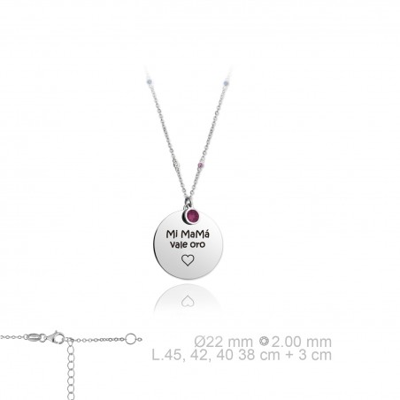 Gargantilla de Plata de Ley y circonitas