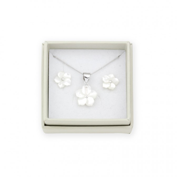 Juego de Plata de Ley y nácar