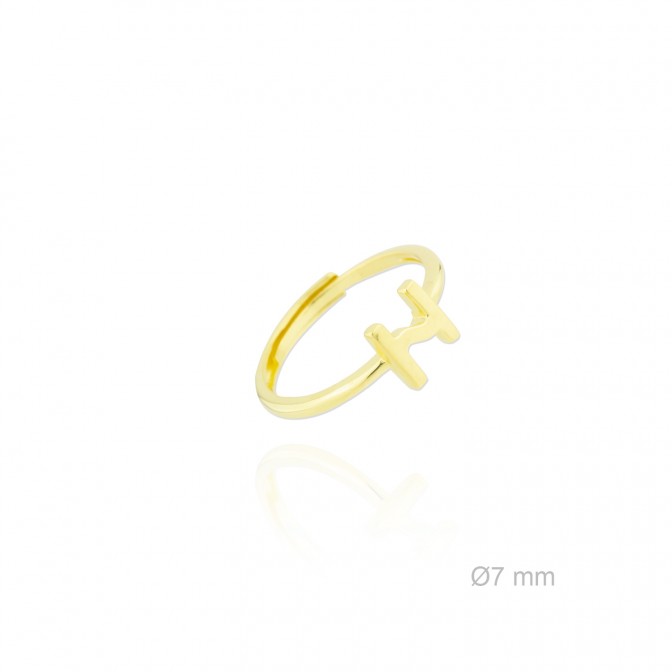 Anillo de Plata de Ley | Letra H