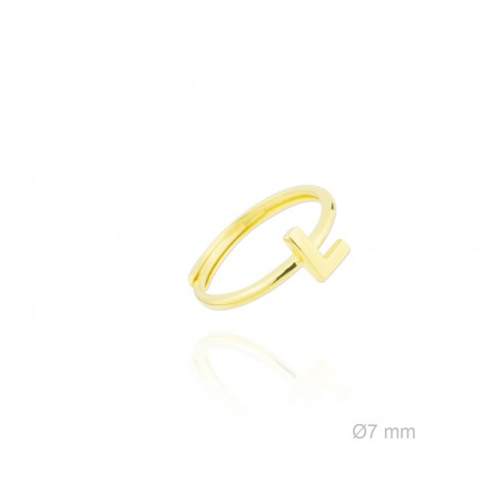 Anillo de Plata de Ley | Letra L