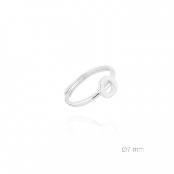 Anillo de Plata de Ley | Letra O