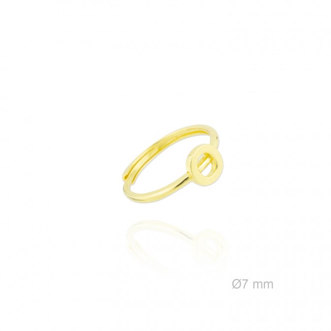 Anillo de Plata de Ley | Letra O
