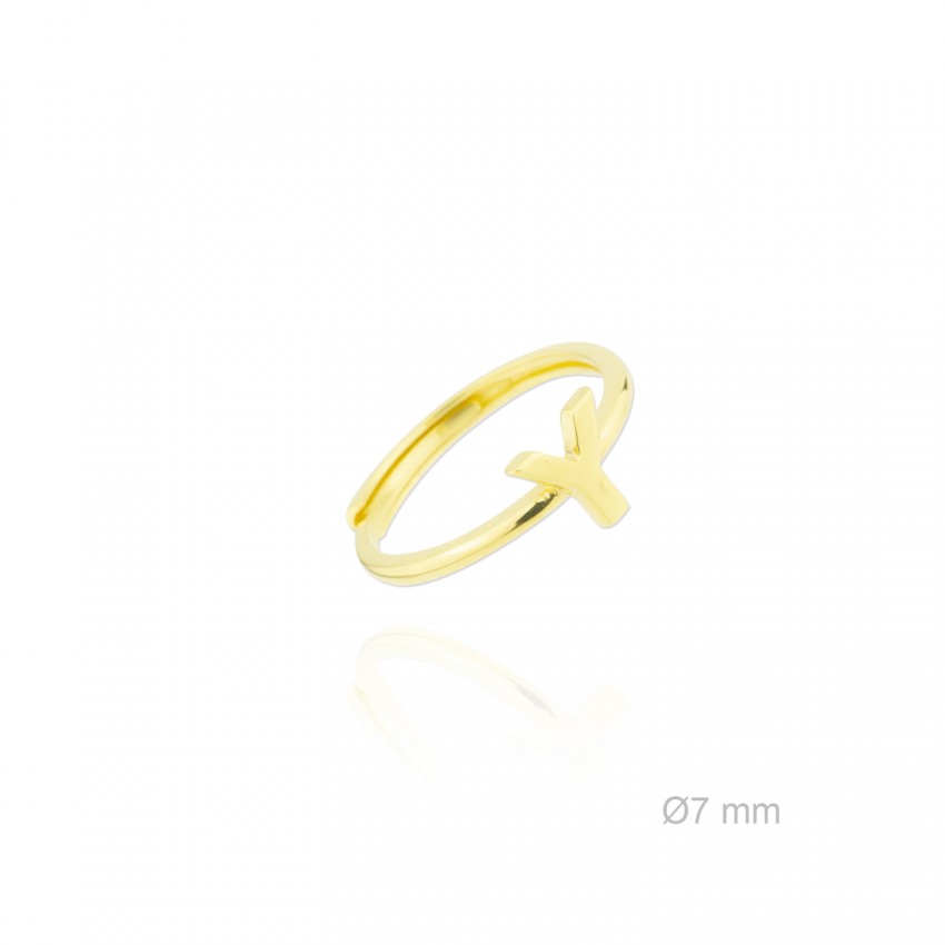 Anillo de Plata de Ley | Letra Y