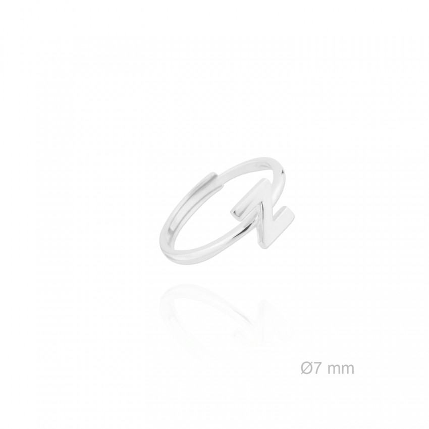 Anillo de Plata de Ley | Letra Z