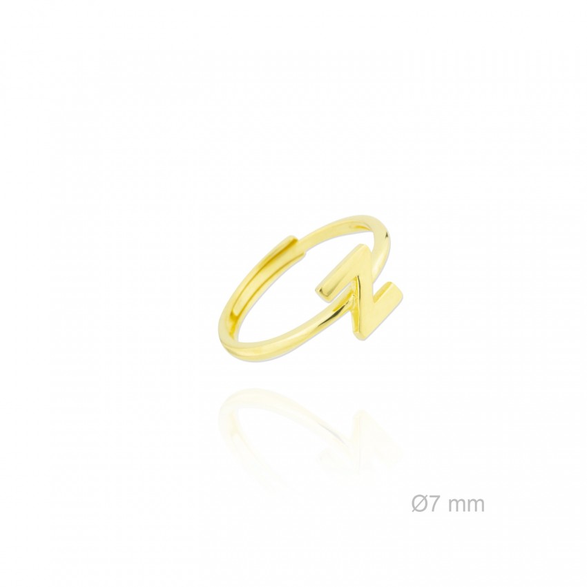 Anillo de Plata de Ley | Letra Z