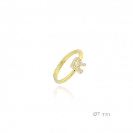 Sortija de Plata de Ley | R