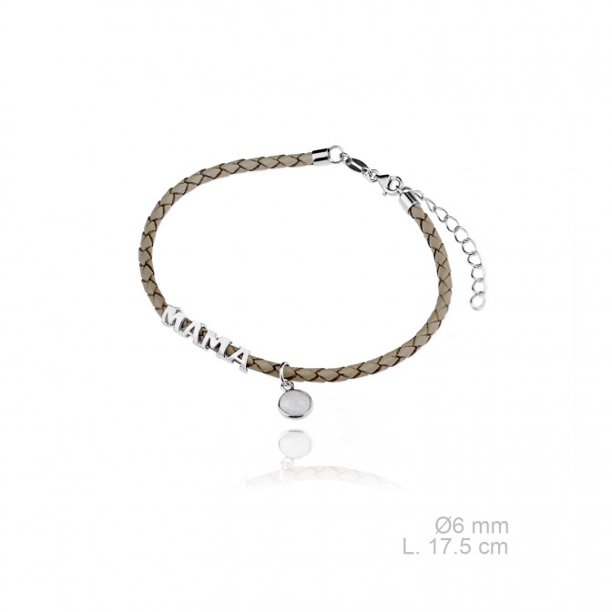 Pulsera de Plata de Ley y macramé