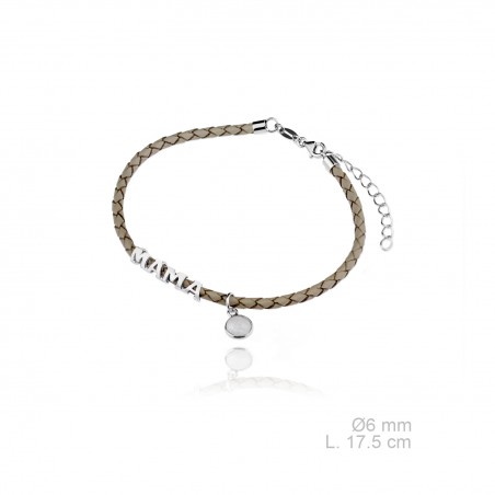 Pulsera de Plata de Ley y macramé