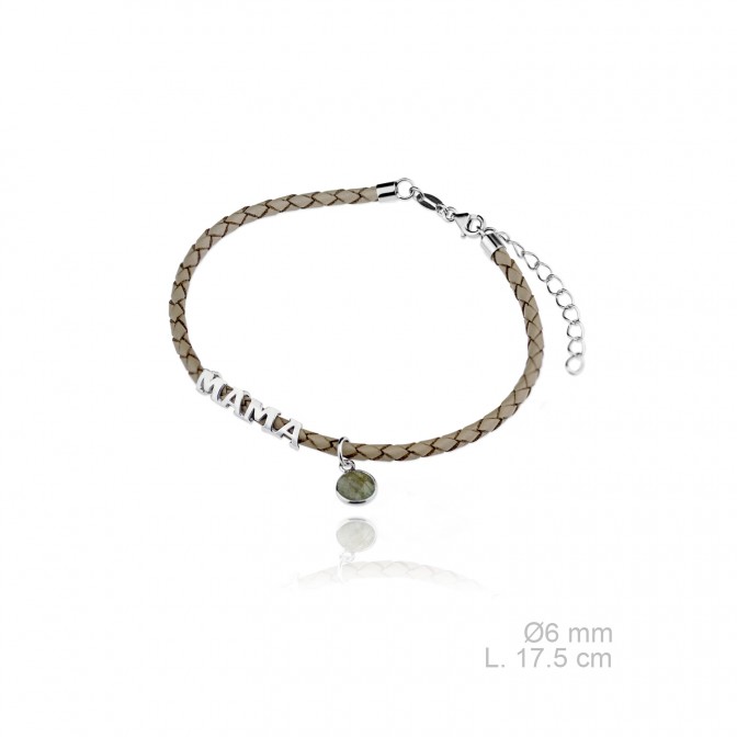 Pulsera de Plata de Ley y macramé