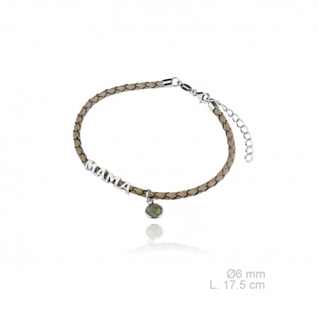 Pulsera de Plata de Ley y macramé