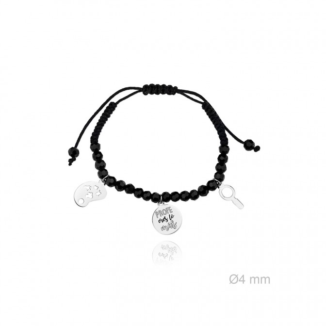 Pulsera de Plata de Ley y macramé