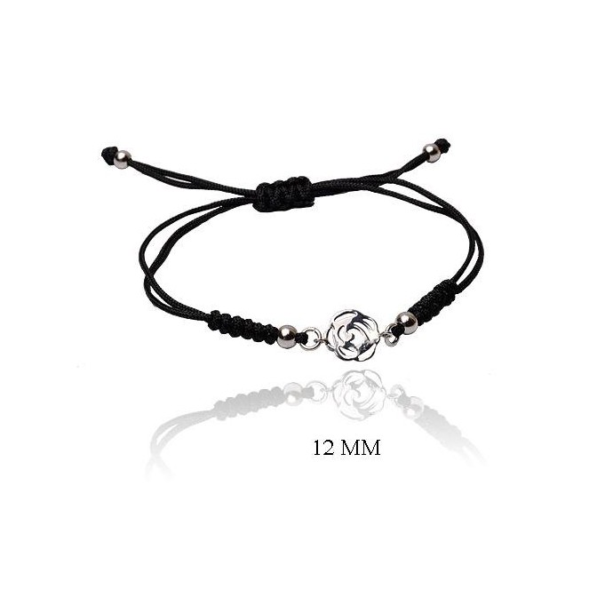 Pulsera de Plata de Ley y macramé