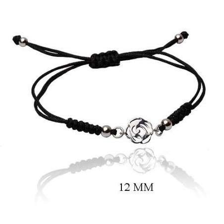 Pulsera de Plata de Ley y macramé