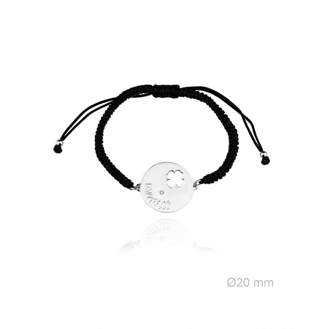Pulsera de Plata de Ley y macramé