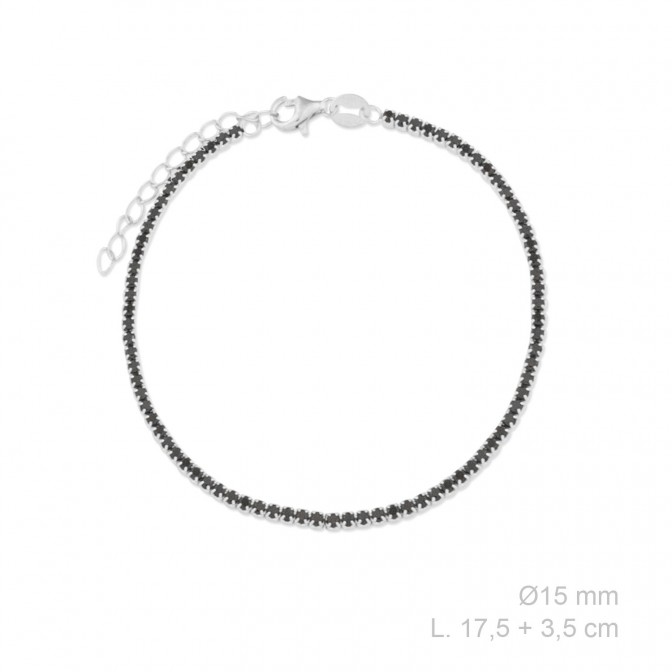Pulsera de Plata de Ley y circonita