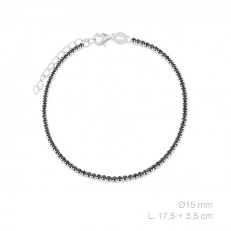 Pulsera de Plata de Ley y circonita