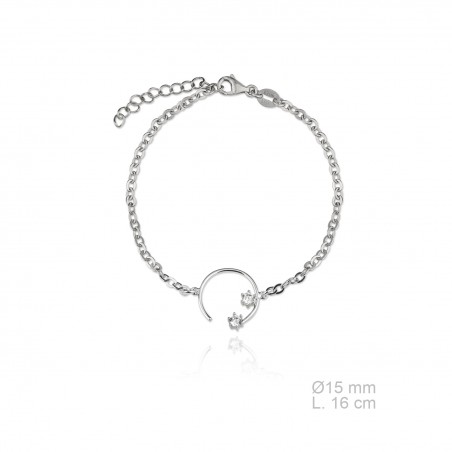 Pulsera de Plata de Ley y circonita