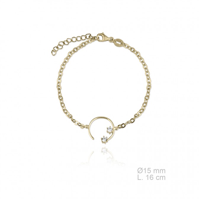 Pulsera de Plata de Ley y circonita