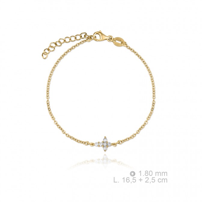 Pulsera de Plata de Ley y circonita