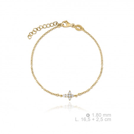 Pulsera de Plata de Ley y circonita