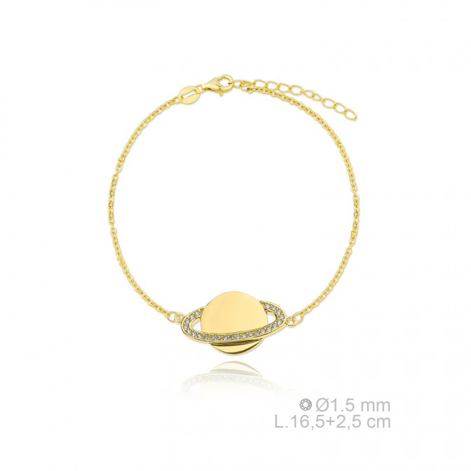 Pulsera de Plata de Ley y circonita