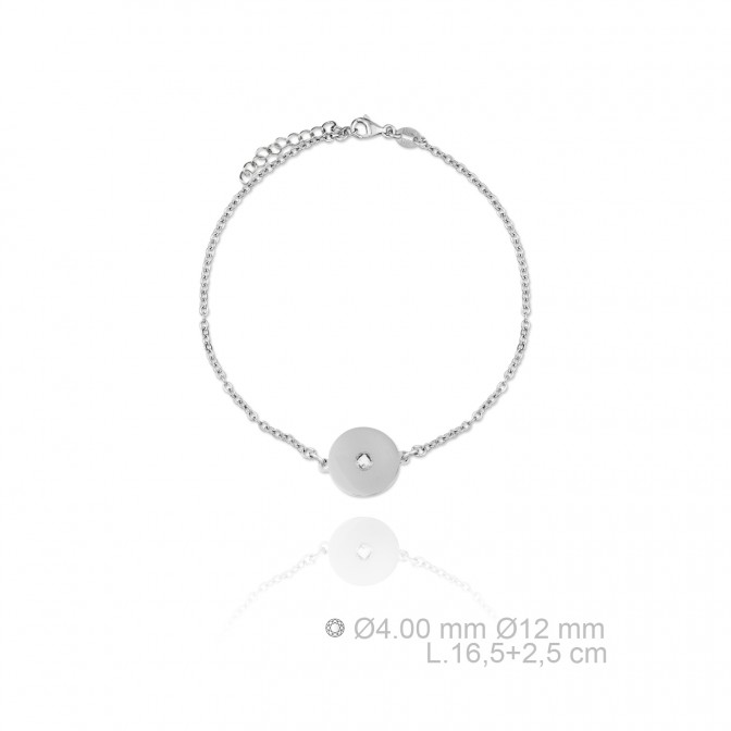 Pulsera de Plata de Ley y circonita