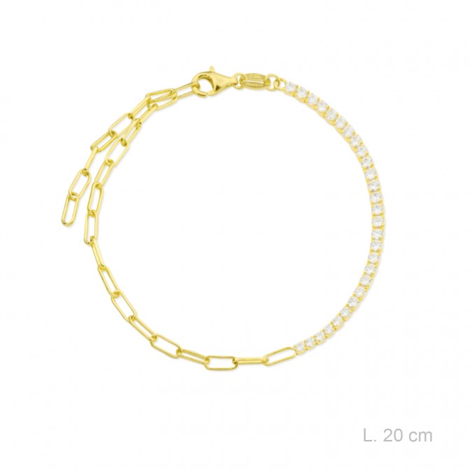 Pulsera de Plata de Ley con circonitas