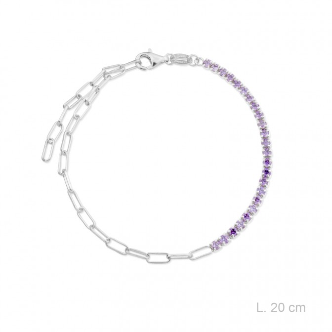 Pulsera de Plata de Ley con circonitas