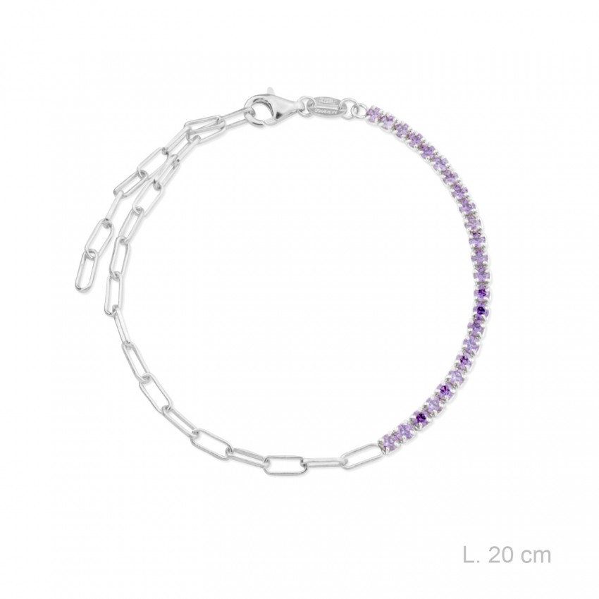 Pulsera de Plata de Ley con circonitas