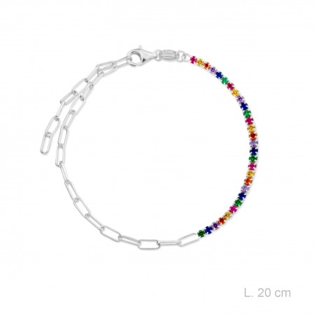 Pulsera de Plata de Ley con circonitas
