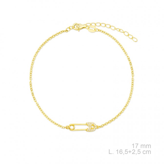 Pulsera de Plata de Ley con circonitas