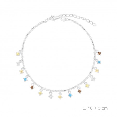 Pulsera de Plata de Ley con circonitas