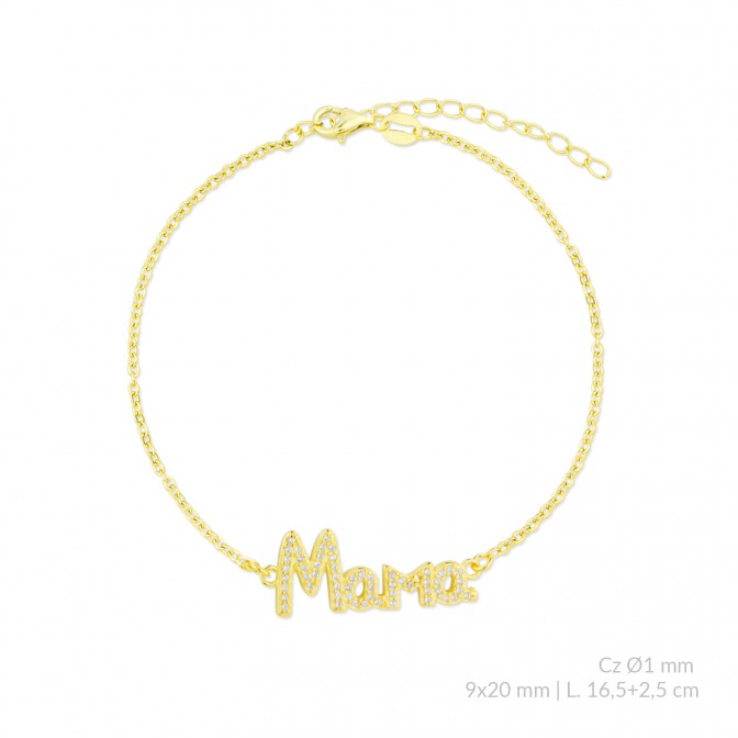 Pulsera de Plata de Ley con circonitas