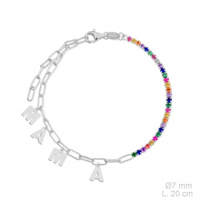 Pulsera de Plata de Ley y circonitas