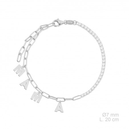 Pulsera de Plata de Ley y circonitas