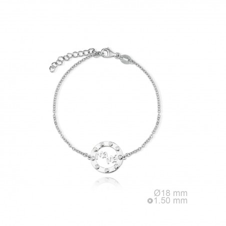 Pulsera de Plata de Ley y circonita