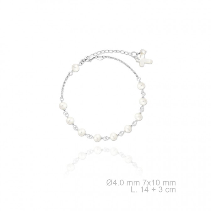 Pulsera de Plata de Ley y perla cultivada