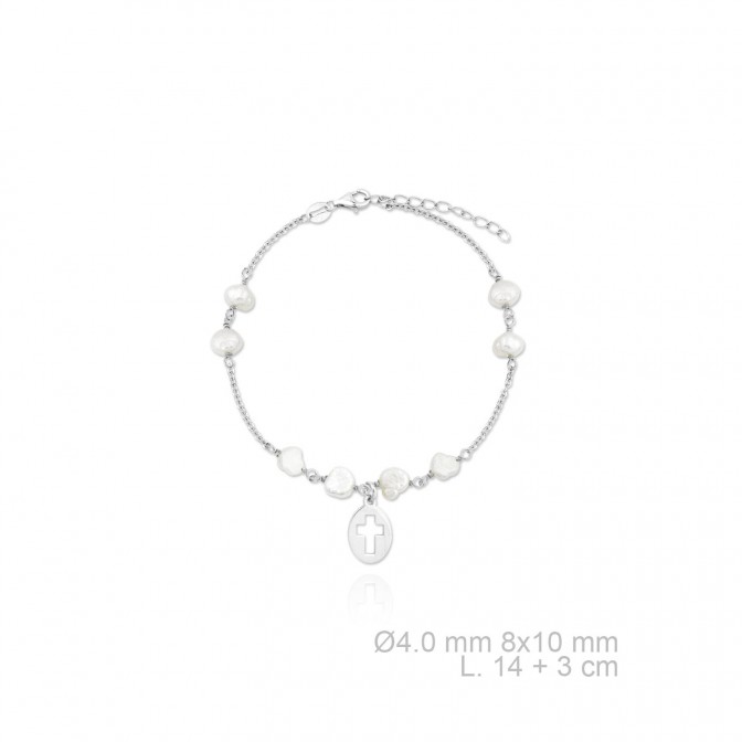 Pulsera de Plata de Ley y perla cultivada