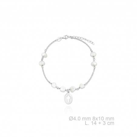 Pulsera de Plata de Ley y perla cultivada