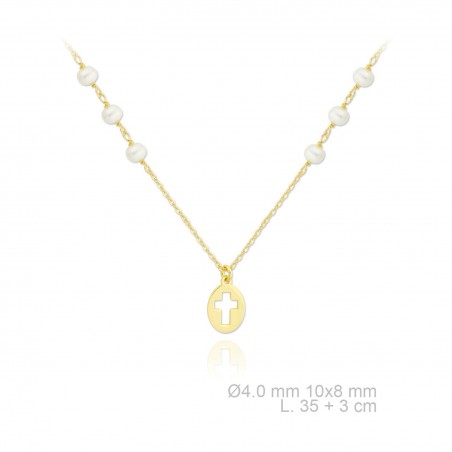 Gargantilla de Plata de Ley y nácar