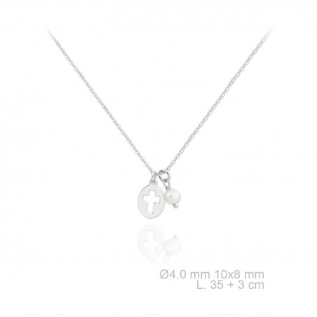 Gargantilla de Plata de Ley y nácar