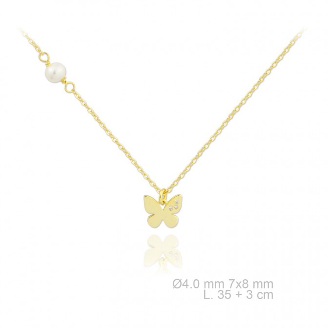 Gargantilla de Plata de Ley y nácar