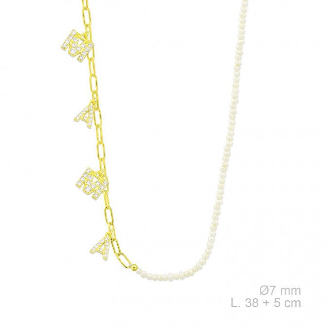 Gargantilla de Plata de Ley y circonitas