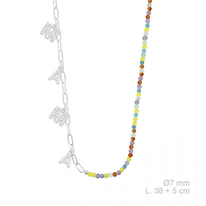 Gargantilla de Plata de Ley y circonitas